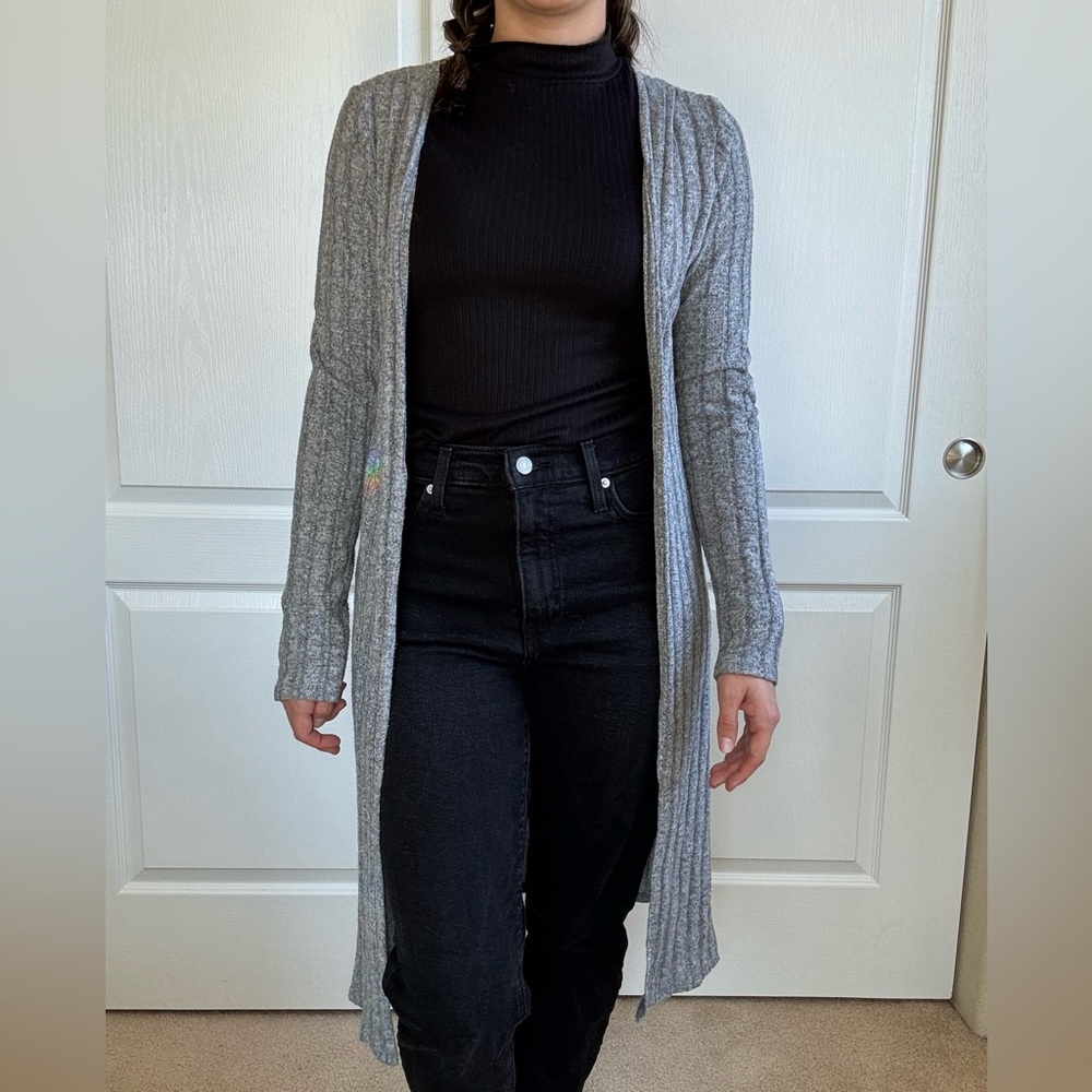 Grey cardigan duster | size medium